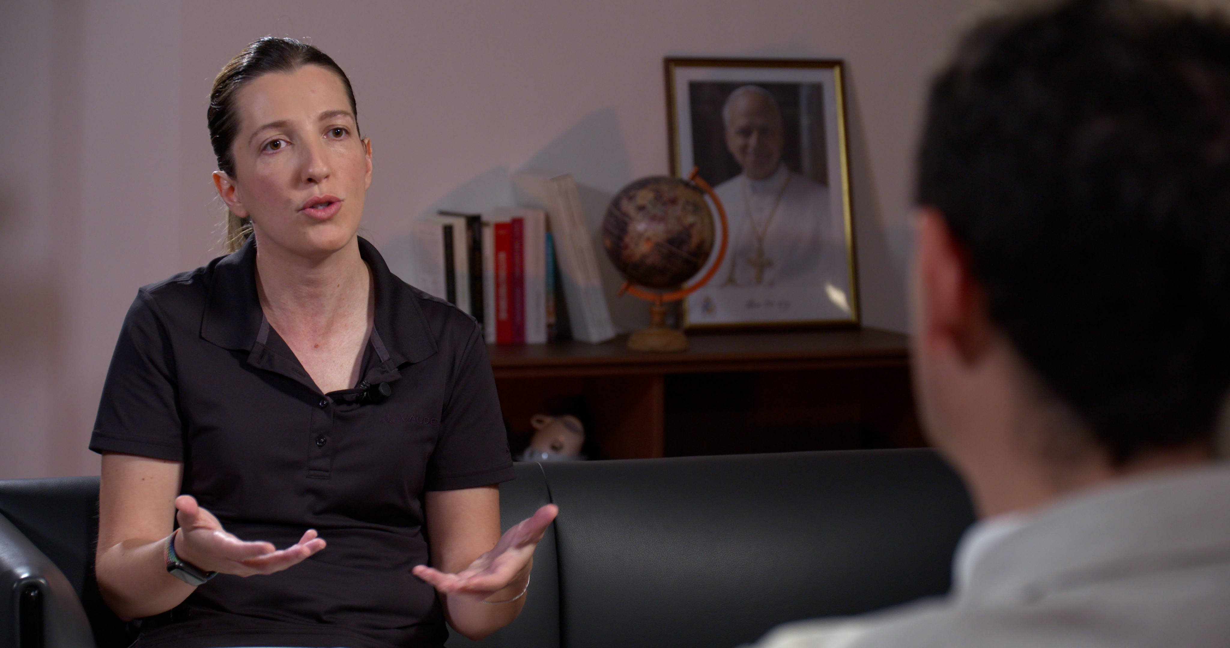 Claudia Giampietro, an Italian canon lawyer working at the Pontifical Commission for the Protection of Minors (PCPM), during an interview on July 1, 2026. | Credit: EWTN News