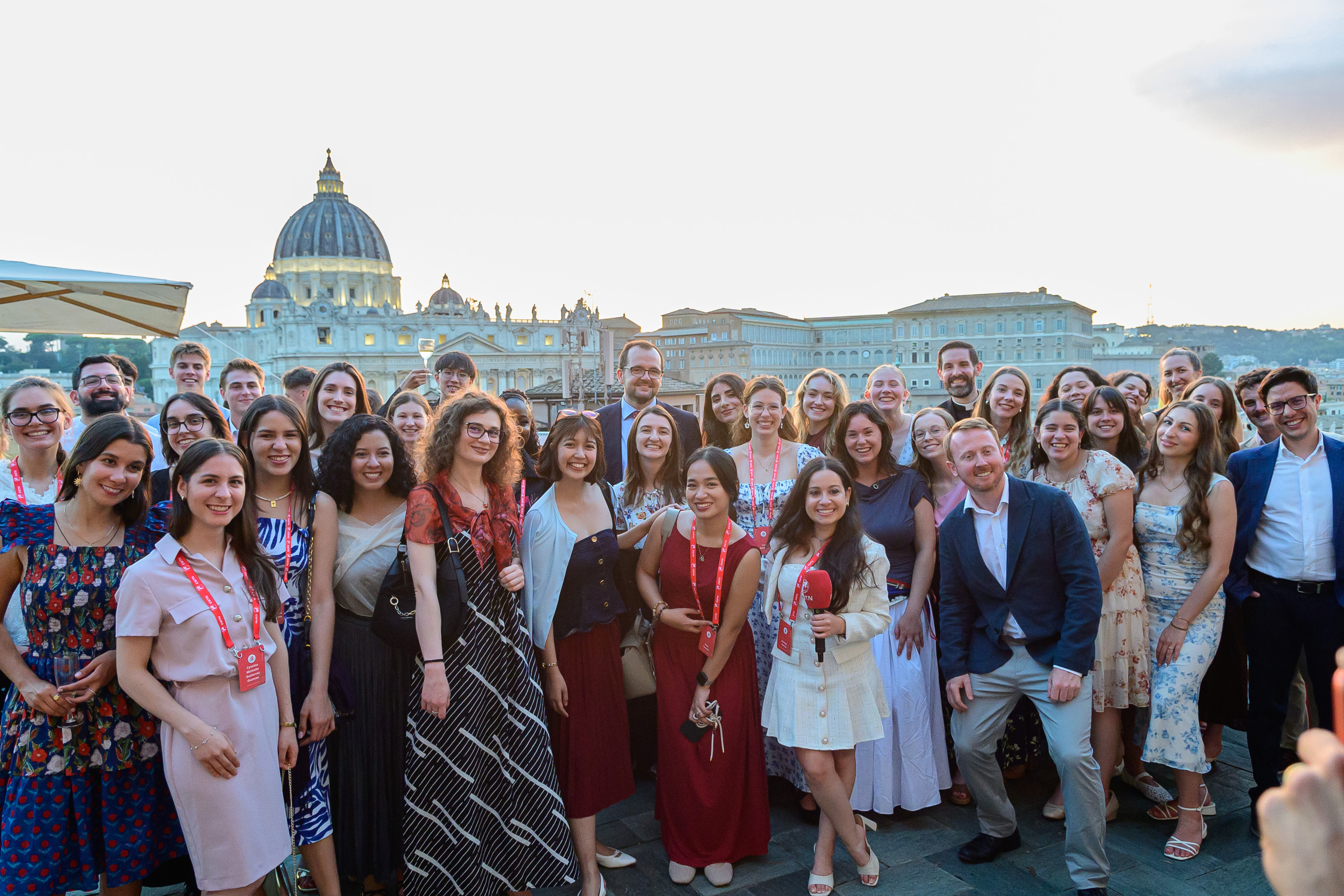 EWTN Summer Academy 2026 participants and guests at the academy’s opening reception at the Centro Internazionale di Animazione Missionaria (CIAM) on the campus of the Pontifical Urban University in Rome on June 22, 2026. | Credit: Lemmy Ogbonnaya Ijioma/EWTN Summer Academy