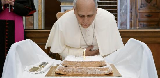 Pope Leo XIV marks 71st birthday with opening of water exhibit at Vatican Library
